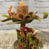 2.5” Fall Flower and Pod Candle Ring, Set/2