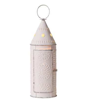 Irvin’s 21” Lantern in Rustic White