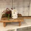 Metal White Washed Votive Holder With Stars