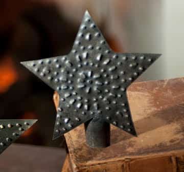 Small Punched Tin Star Tree Topper