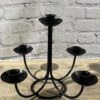 5 Arm Black Taper Centerpiece