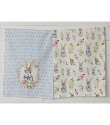 Bunny In Blooms Tea Towel Set