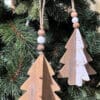 Wood Puzzle Tree Ornament, Set/2