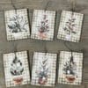 Handmade Xmas Tree Ornament, Set/6