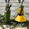 Recycled Metal Lucy or Larry Rabbit with Carrot