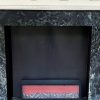 24” Black LED Fireplace Lantern