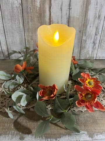 4.5” Dark Orange Candle Ring