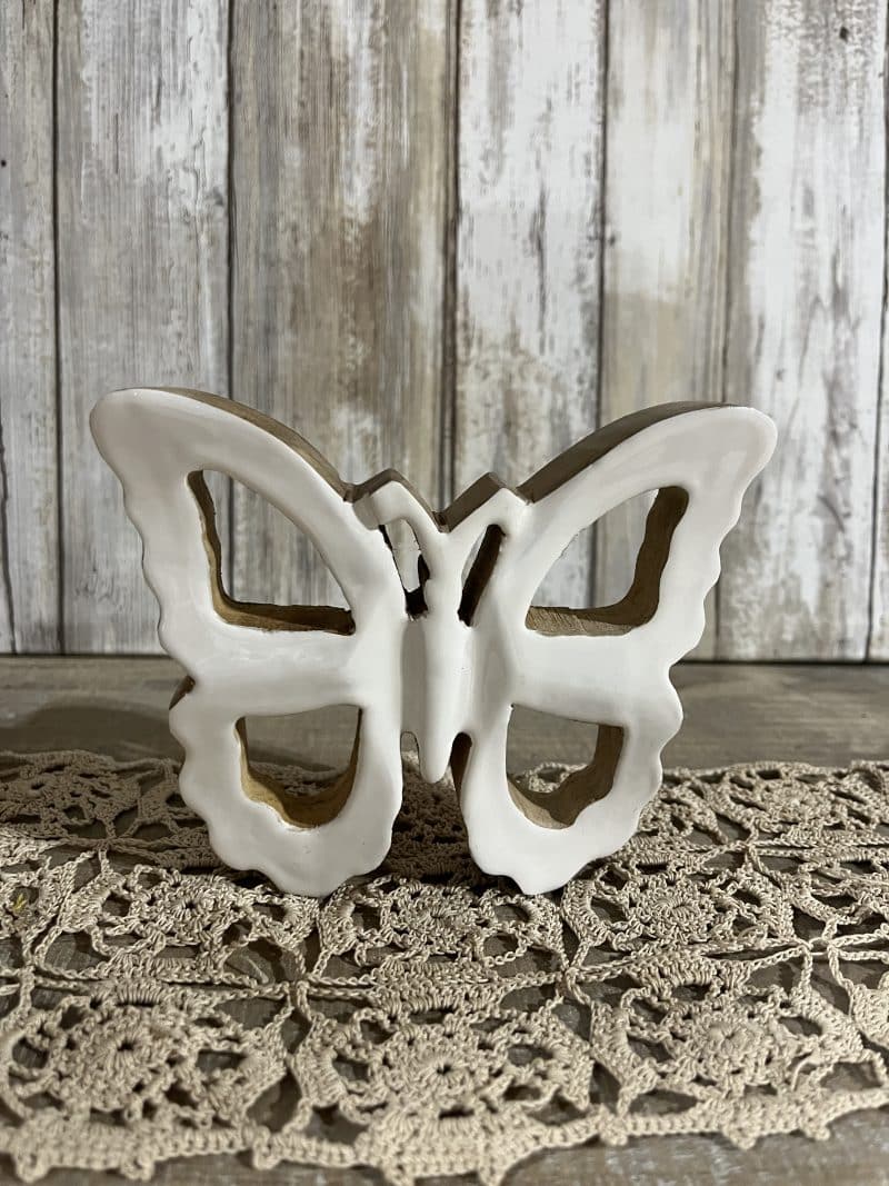 3Pc Mango Wood Block Set, Squirrel, Butterfly, & Daisy Flower - Image 4