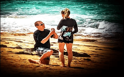 family at beach