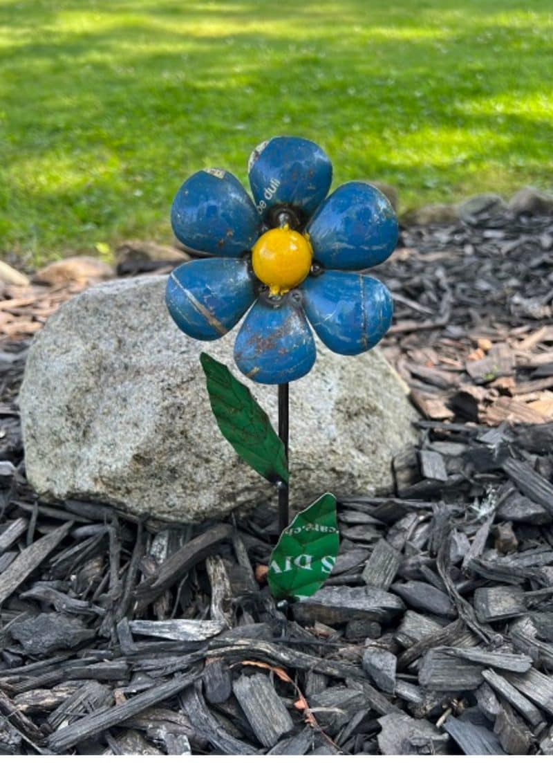 Recycled Metal Daisy, Set/4 - Image 5
