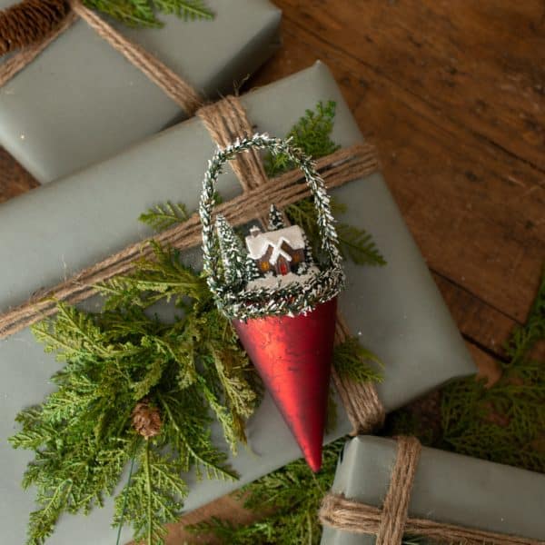 Alternative view of Ragon House Red Cone w/ Cabin Ornament