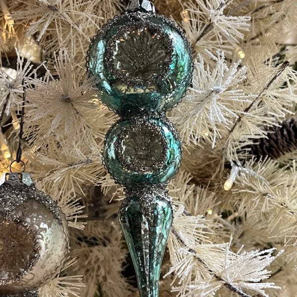 Alternative view of David Christophers Mercury Glass Finial Ornament, Set/2