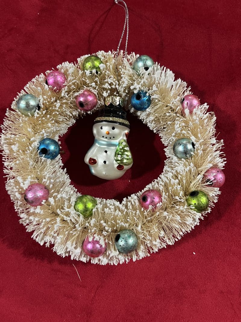 Sisal & Bead Wreath Ornament, Set/2 - Image 2
