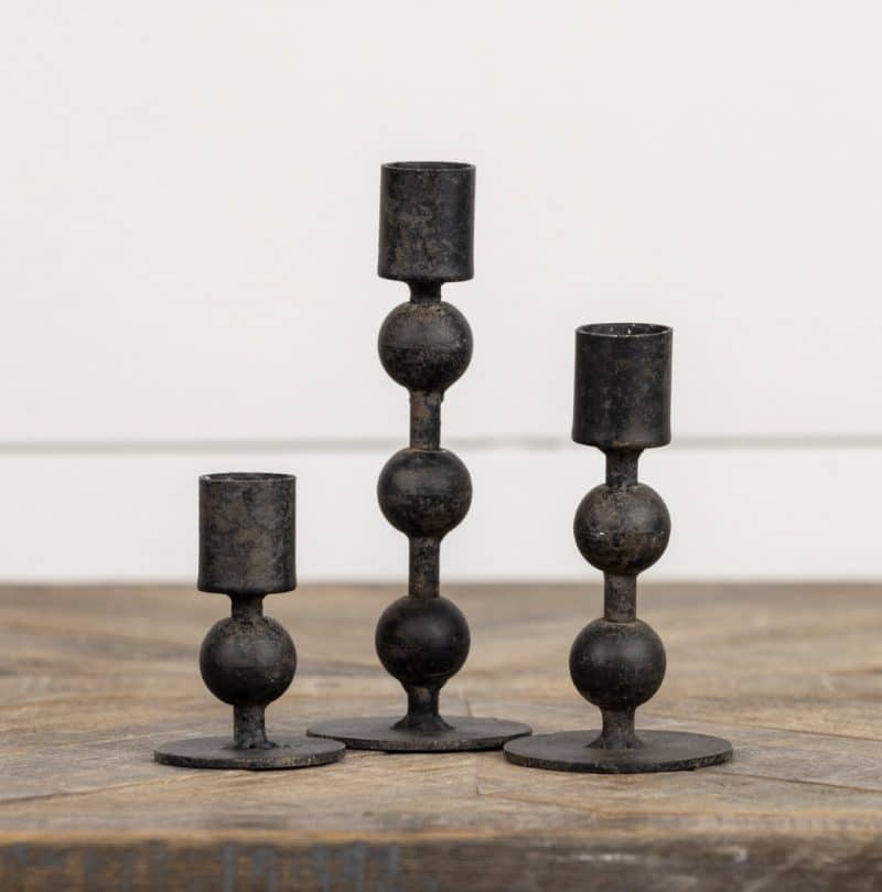 Sculpted Taper Candle Sticks Set of 3 - Image 2