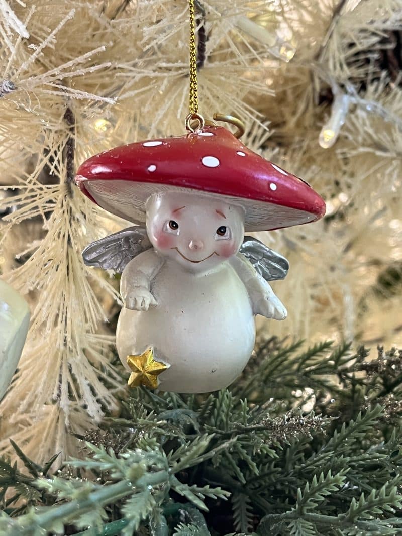 Kurt Adler Merry Little Mushroom Angel Ornaments by Dean Griff Set of 2 - Image 3