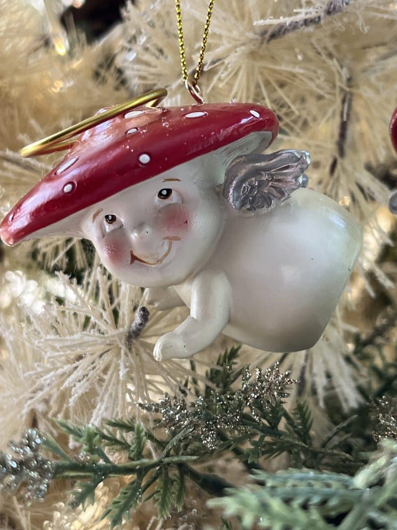 Kurt Adler Merry Little Mushroom Angel Ornaments by Dean Griff Set of 2 - Image 2