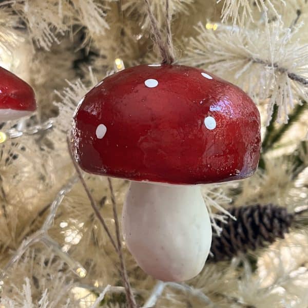 Alternative view of Kurt Adler Red Mushroom Ornaments Set of 4