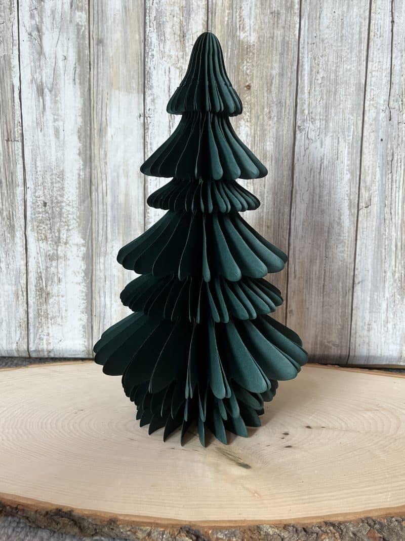 Green Wispy Paper Trees Set of 2 - Image 3