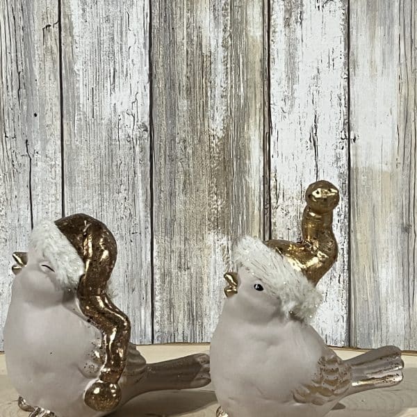 Alternative view of Wintery Holiday Ceramic Birds Set of 3