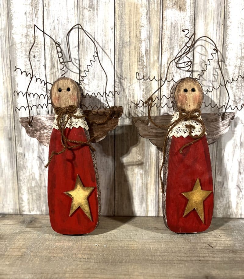 15" Angels with Wire Hair and Halo Set/2 - Image 3