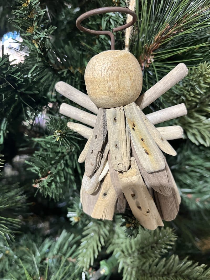 Driftwood Slice Angel Ornaments Set of 3 - Image 4