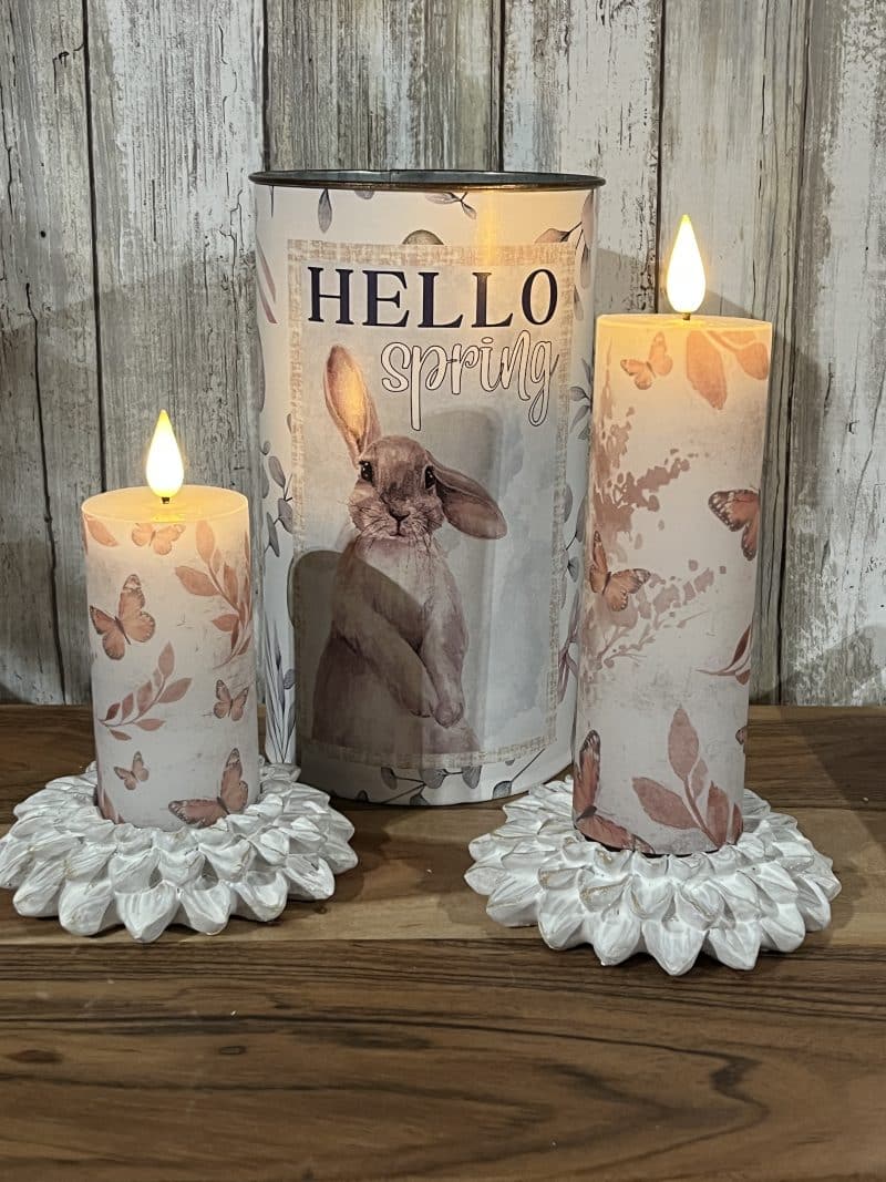 Apricot Breeze LED Timer Pillar Candles, Set of 2 - Image 2