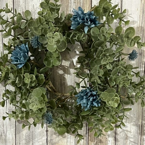 Alternative view of 4.5" Blue Flower and Cinder Gum Candle Ring