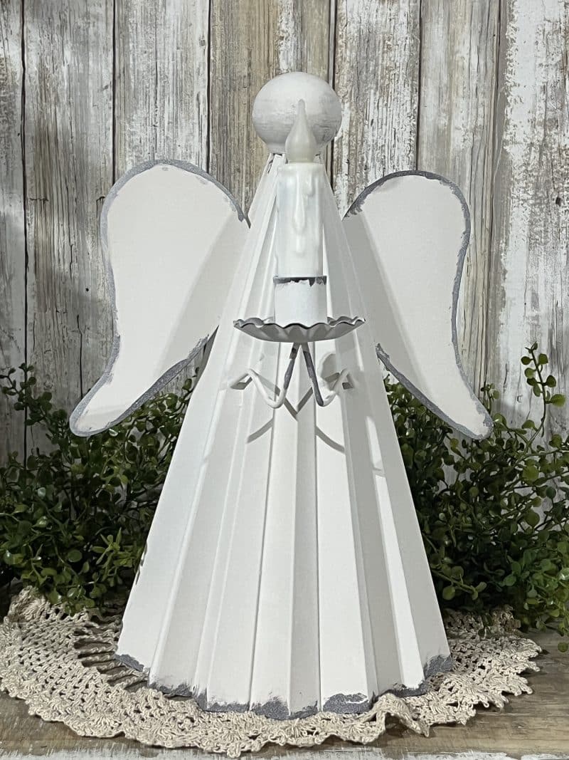 Angel Candle Holder With Candle