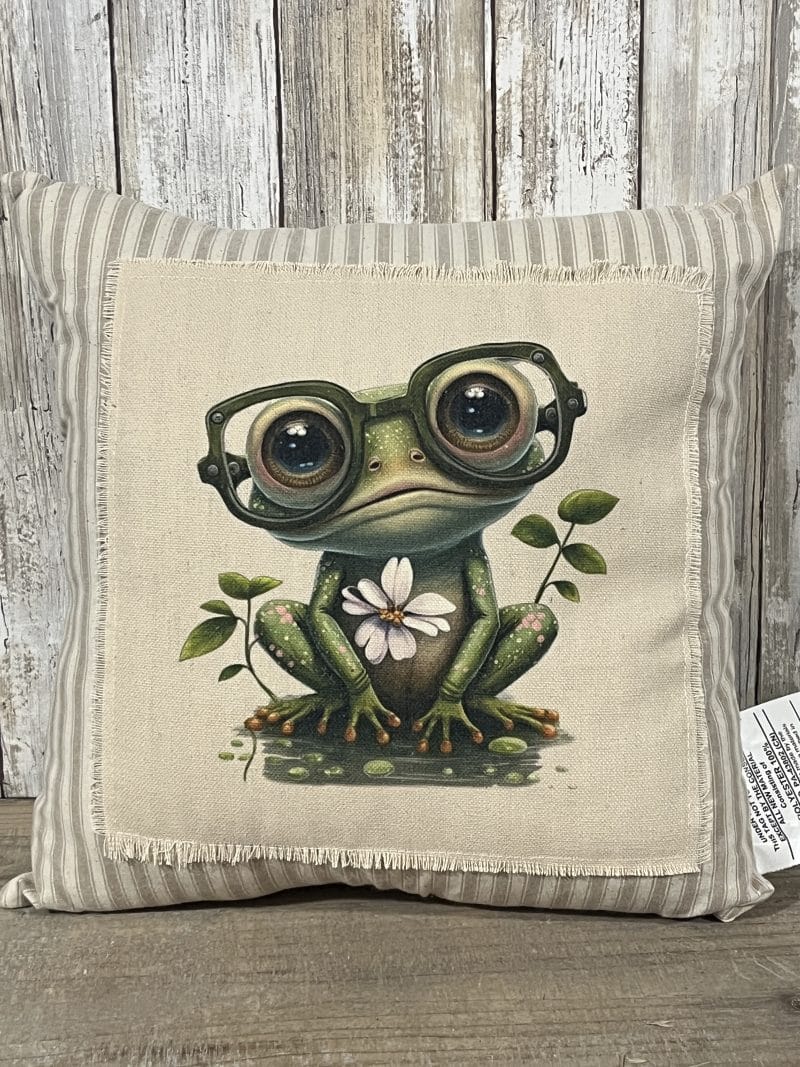 12" Frog & Turtle Pillow Set - Image 2