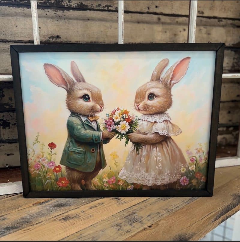 Love Bunnies Box Frame Print