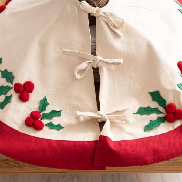 Alternative view of Tree Skirt - Felt Holly and Berry