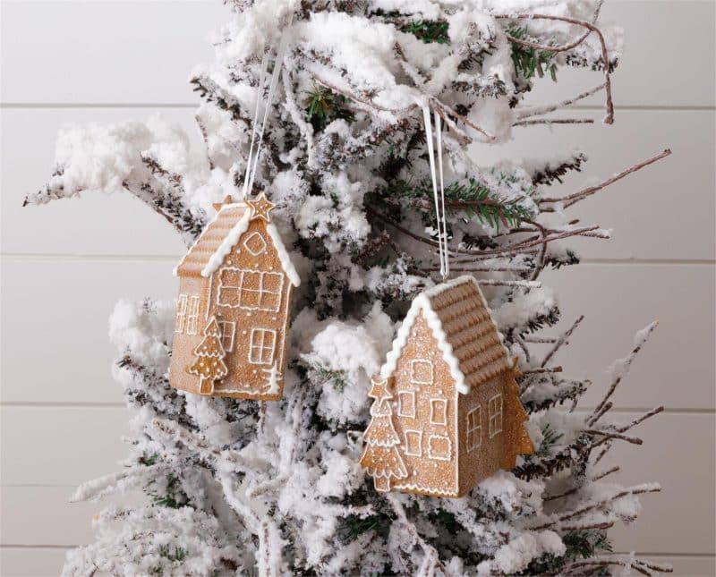 Gingerbread House Ornaments/ Set of 2