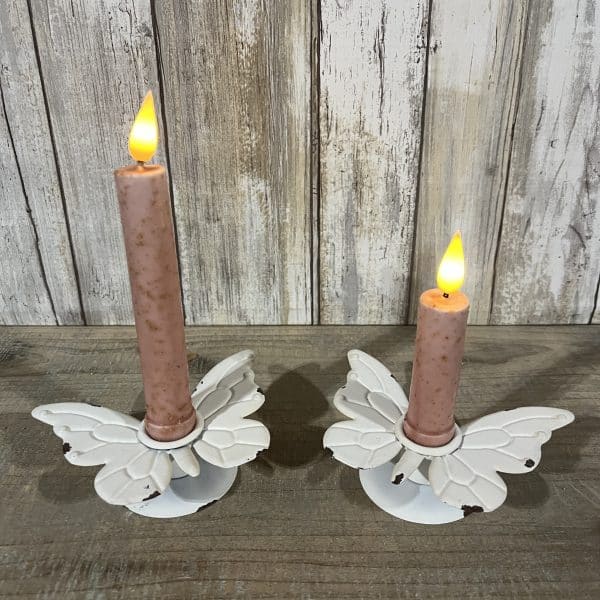 Set of Two Pink Timer Tapers
