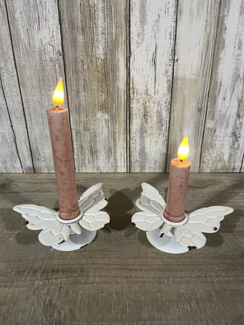 Set of Two Pink Timer Tapers
