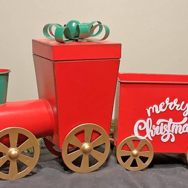 Metal Train with Cart
