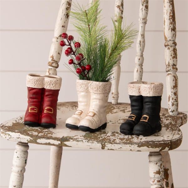 Mini Santa's Boots Vases/ Set of 3