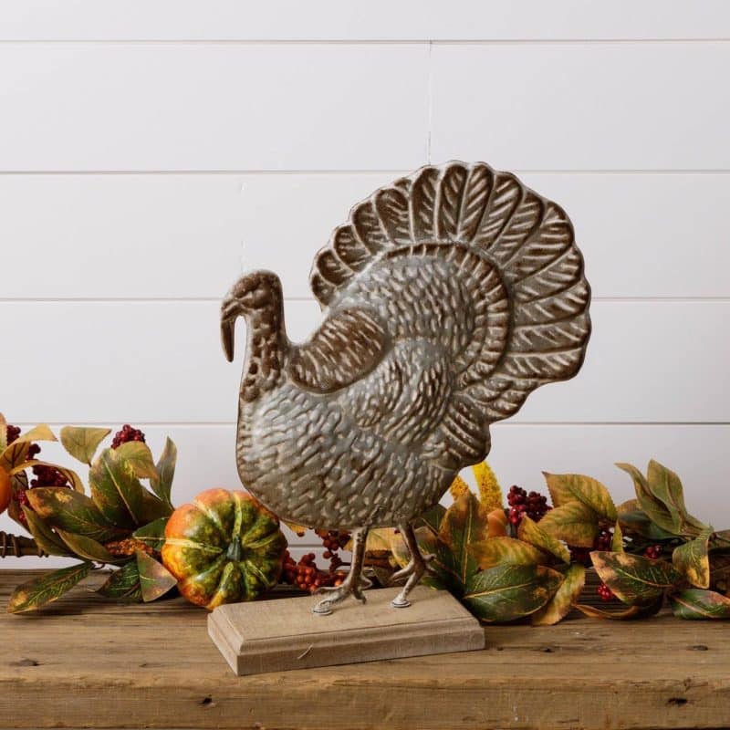 Metal Turkey Table Decor