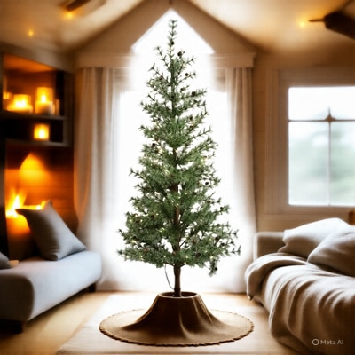 48” Lighted Pine Tree
