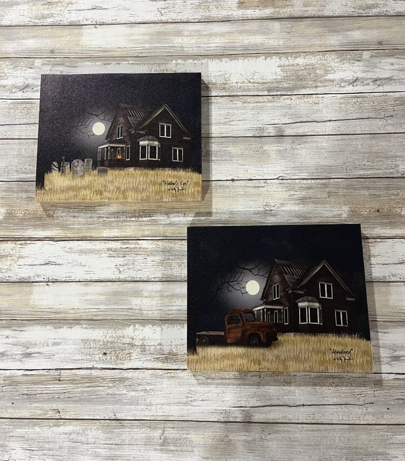 Set of 2 - 8" X 10" Halloween Canvases - Image 2