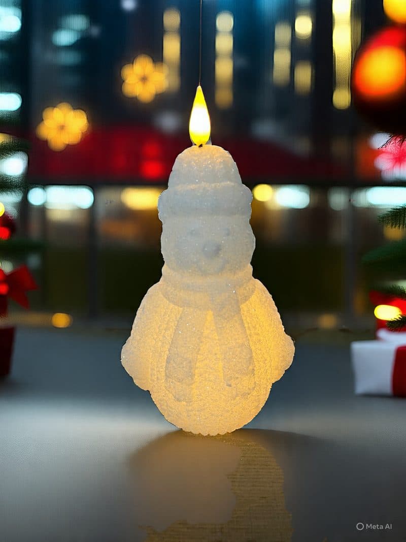 6" Snowman LED Candle