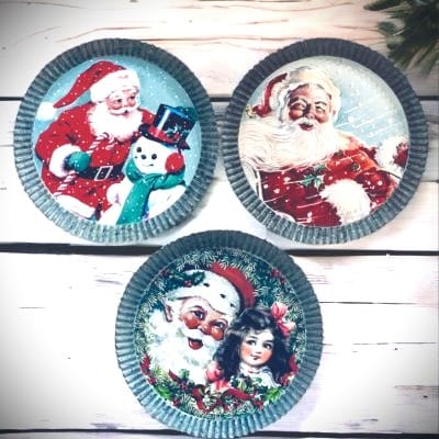 Set of 3 Vintage Pie Plate Hangers 9.5"