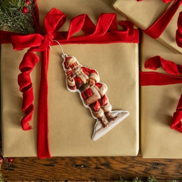 Alternative view of Metal Santa Ornaments/ Set of 4