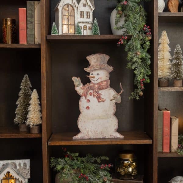 18" CHEERFUL SNOWMAN METAL DUMMY BOARD