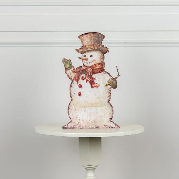 Alternative view of 18" CHEERFUL SNOWMAN METAL DUMMY BOARD