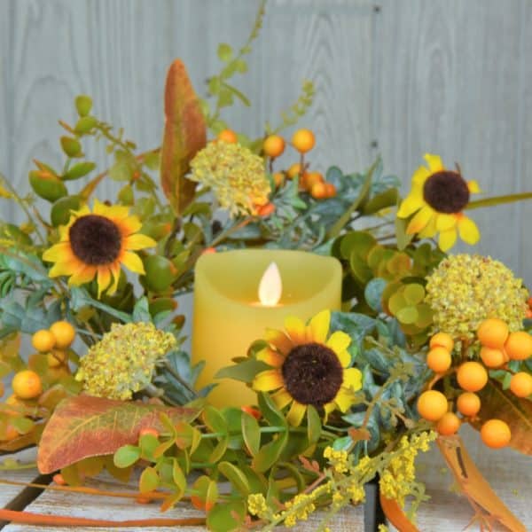 Autumn Yarrow 4.5in Candle Ring