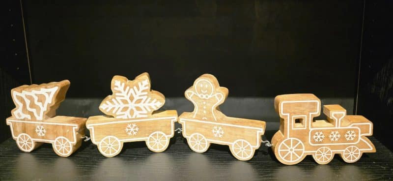27 “ Wooden Gingerbread Train Set