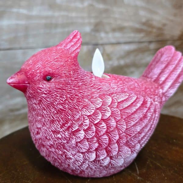Cardinal Shaped Moving Flame LED Candle