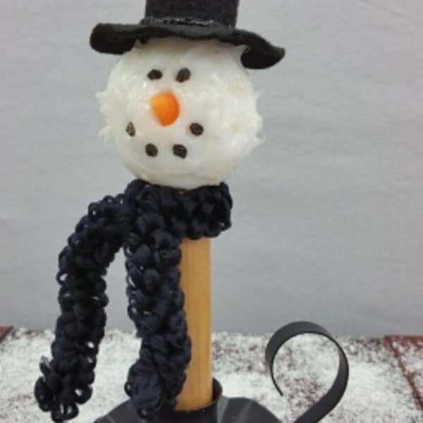 Snowball With Hat Fluted Lamp