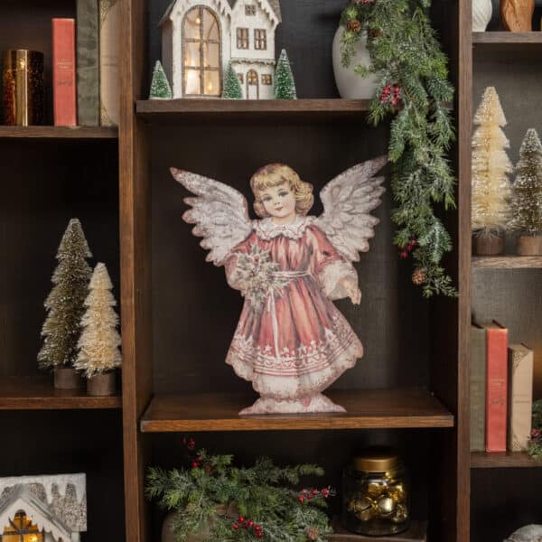 18"  ANGEL WITH HOLLY METAL DUMMY BOARD