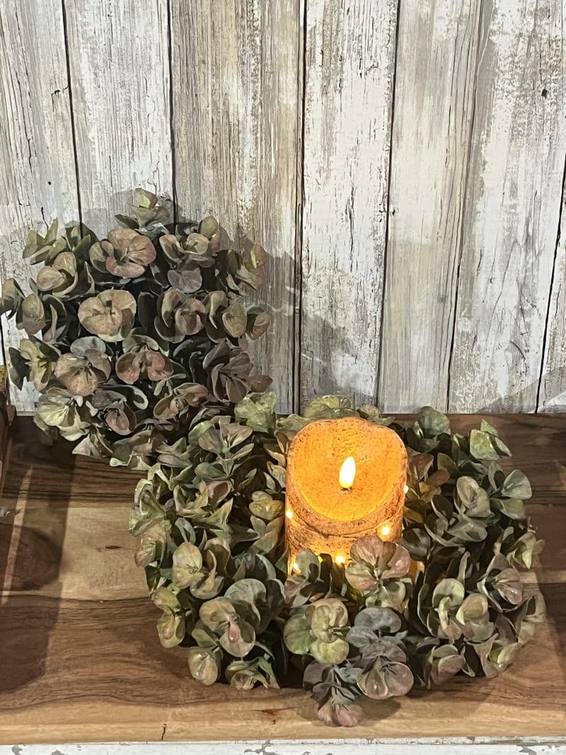 Carlyle Leaves Candle Ring and Half Sphere Set